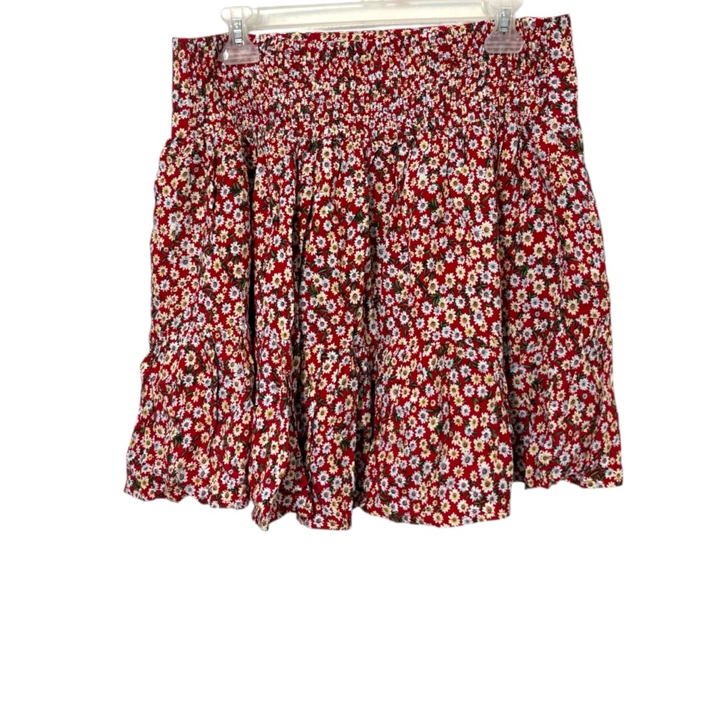 NATURAL LIFE Red Floral Mini Skirt - Picture 2 of 5